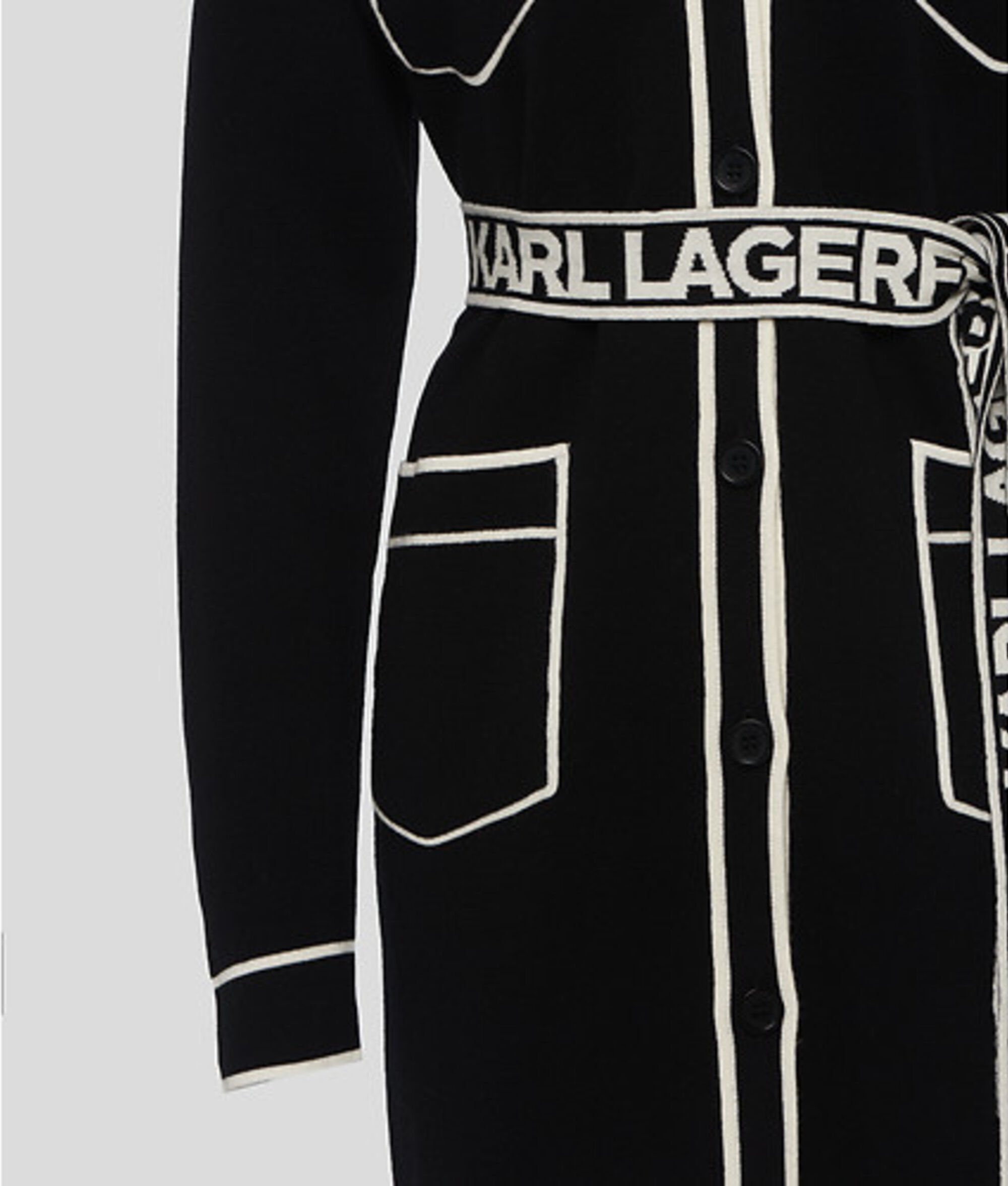 (image for) Superb KARL LOGO BELTED CARDIGAN